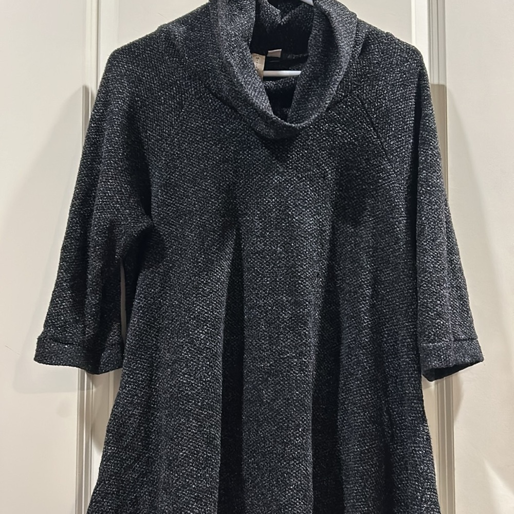 Misia womens cowl neck pullover sweater 3/4 sleeves asymmetrical hem size XL - Picture 7 of 8